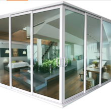 110 series three-track Aluminium sliding window door with  retractable flyscreen